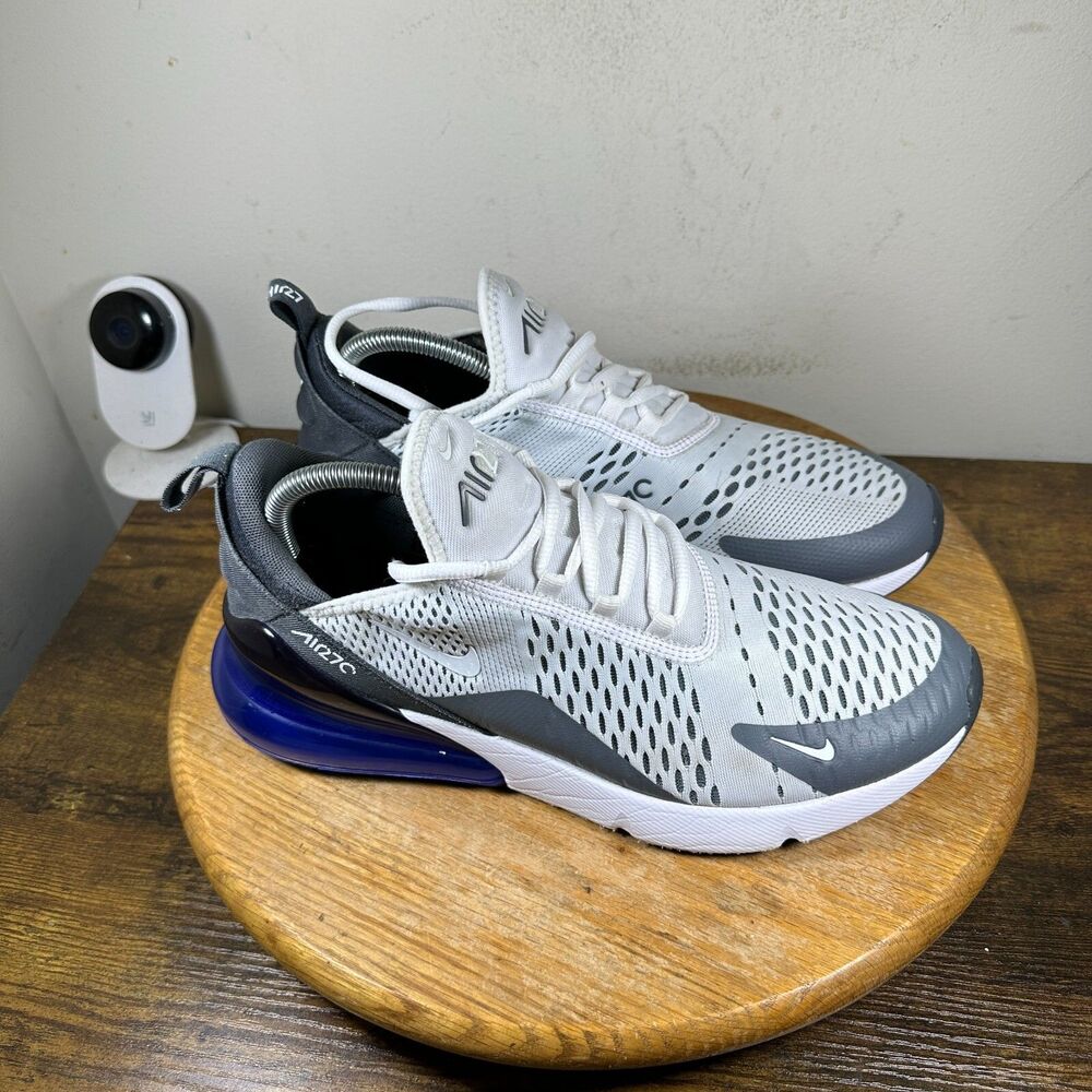 Nike Air Max 270 White Persian Violet Shoes Sneakers Men's Size 9 AH8050-107